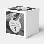 おもしろいハート型の鍵穴の愛結婚錠 フェイバーボックス (裏面サイド)