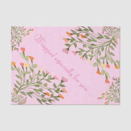 おもしろいハート型フローラルデザイン 薄葉紙