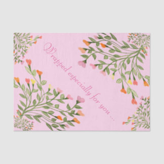 おもしろいハート型フローラルデザイン 薄葉紙