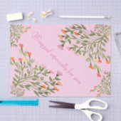 おもしろいハート型フローラルデザイン 薄葉紙 (クラフト)