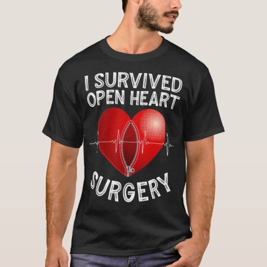 おもしろいハート手術のギフトカッコいい生き延び人 Tシャツ (正面)