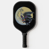 おもしろいハ飲ロウィーンフルムーンこうもり ピックルボールラケット (正面)