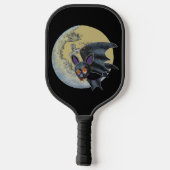 おもしろいハ飲ロウィーンフルムーンこうもり ピックルボールラケット (裏面)