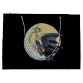 おもしろいハ飲ロウィーンフルムーンこうもり ラージペーパーバッグ (裏面)