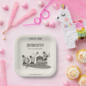 おもしろいバイエルンミュージシャン招待状へオクトーバーフェストナプキン ペーパープレート (パーティー)