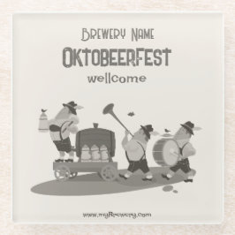 おもしろいバイエルンミュージシャン招待状へオクトーバーフェスト ガラスコースター