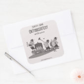 おもしろいバイエルンミュージシャン招待状へオクトーバーフェスト スクエアシール (封筒)