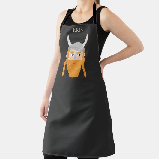 おもしろいバイキングパーソナライズされた エプロン (インサイチュ)
