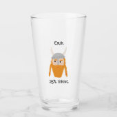 おもしろいバイキングDNAパーソナライズされたビールガラス タンブラーグラス (正面)