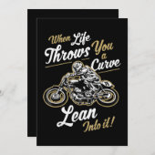 おもしろいバイクもしくは自転車に乗る人引用文ズ皮肉なバイクライダーギフト シーズンカード (正面/裏面)