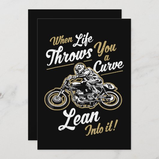 おもしろいバイクもしくは自転車に乗る人引用文ズ皮肉なバイクライダーギフト シーズンカード (正面/裏面)