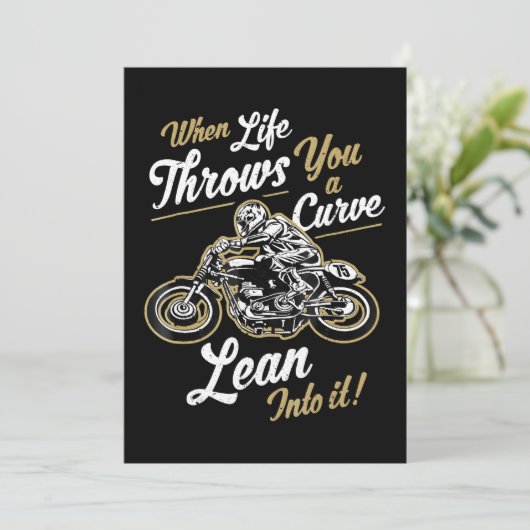 おもしろいバイクもしくは自転車に乗る人引用文ズ皮肉なバイクライダーギフト シーズンカード (スタンド正面)