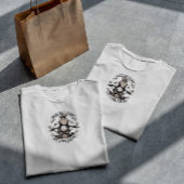 おもしろいバイクもしくは自転車に乗る人文字 Tシャツ