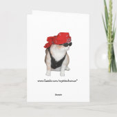 おもしろいバイクもしくは自転車に乗る人猫誕生日 カード (裏面)