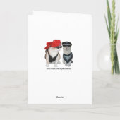 おもしろいバイクもしくは自転車に乗る人猫誕生日 カード (裏面)