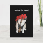 おもしろいバイクもしくは自転車に乗る人・非国教猫誕生日 カード (正面)