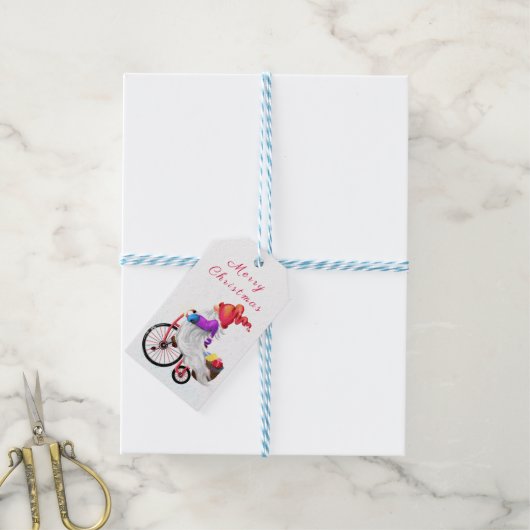 おもしろいバイクギフト付きクリスマスギフトタグ格言 ギフトタグ (より糸付き)