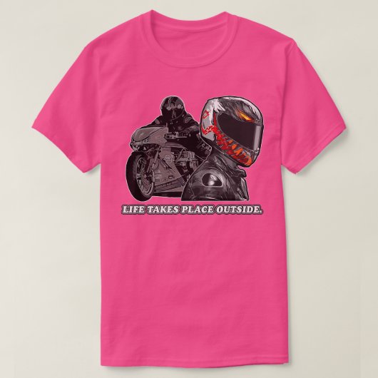 おもしろいバイク乗り、バイクバイクもしくは自転車に乗る人男性へ及びwom tシャツ (デザイン正面)