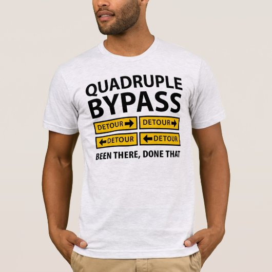 おもしろいバイパス心臓手術の回り道のシンボルや象徴を四倍にして下さい Tシャツ (正面)
