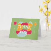 おもしろいバウンスハウスブライトサンキューノートカード カード (黄色い花)