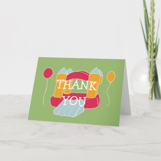 おもしろいバウンスハウスブライトサンキューノートカード カード (正面)