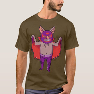 おもしろいバカラフルンパイアこうもりルチャドルレスレスラースケッチ Tシャツ