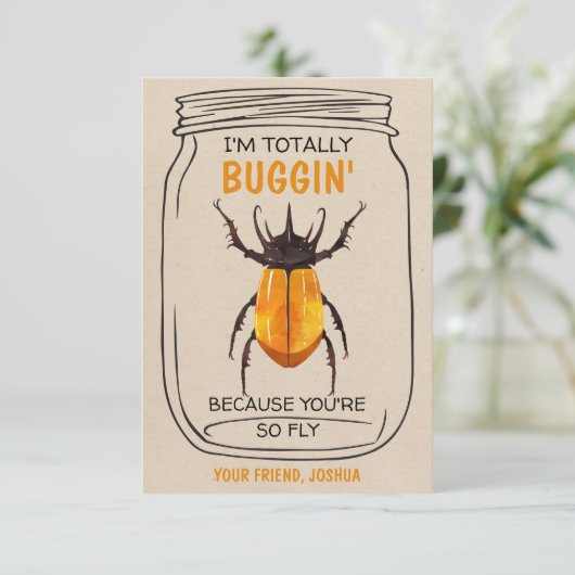 おもしろいバグバレンティヌデイカードビートルズ サンキューカード (スタンド正面)