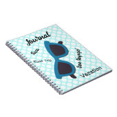 おもしろいバケーションロードトリップサングラスアートジャーナル ノートブック (右側)