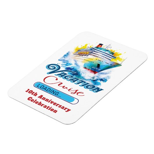 おもしろいバケーションロード記念日クルーズ マグネット (左側)