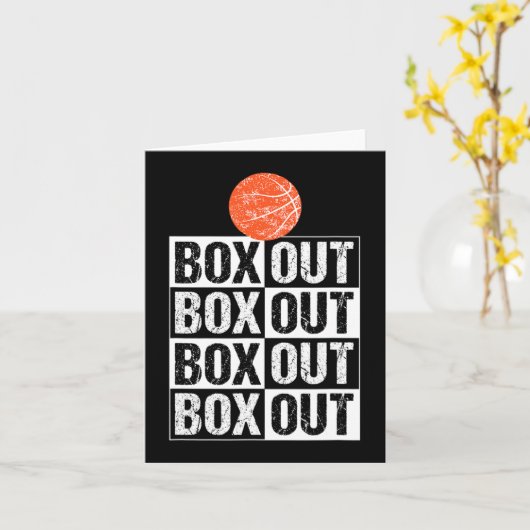 おもしろいバスケットコーチギフトボックスアウトことわざ カード (黄色い花)