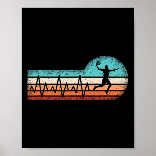 おもしろいバスケットボールのハートビートバスケットボールプレーヤー ポスター (正面)