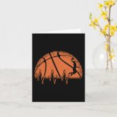 おもしろいバスケットボールのハートビートバスケットボール選手 カード (黄色い花)