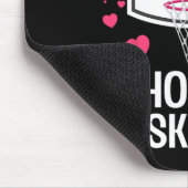 おもしろいバスケットボールアートガールウィメンズカレッジバスケット マウスパッド (コーナー)