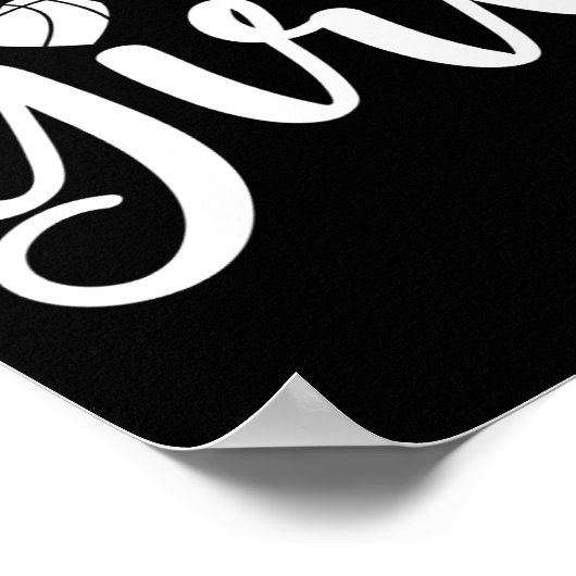 おもしろいバスケットボールガールバスケットボール恋人 ポスター (角)