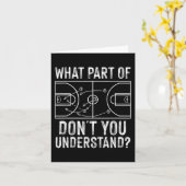 おもしろいバスケットボールコーチデザインメンズボールゲームセンター カード (黄色い花)