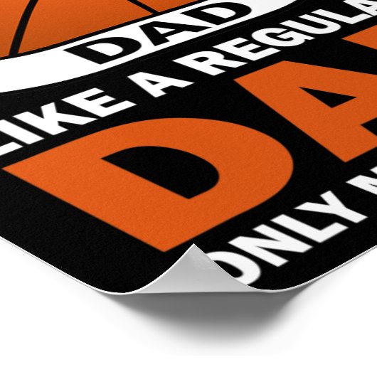 おもしろいバスケットボールパパは、通常のパパだけのような多くのco ポスター (角)