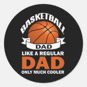 おもしろいバスケットボールパパは、通常のパパだけのような多くのco ラウンドシール (正面)