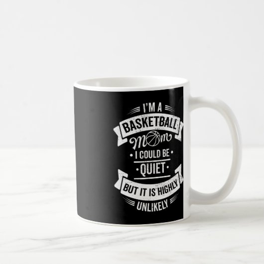 おもしろいバスケ私はバスケットボールママ私はQuiになることができる コーヒーマグカップ (右)