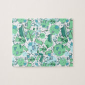 おもしろいバスルームのアイテム漫画 ジグソーパズル (横)