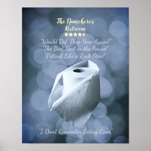 おもしろいバスルームシンボルや象徴ウォールアート ポスター (正面)