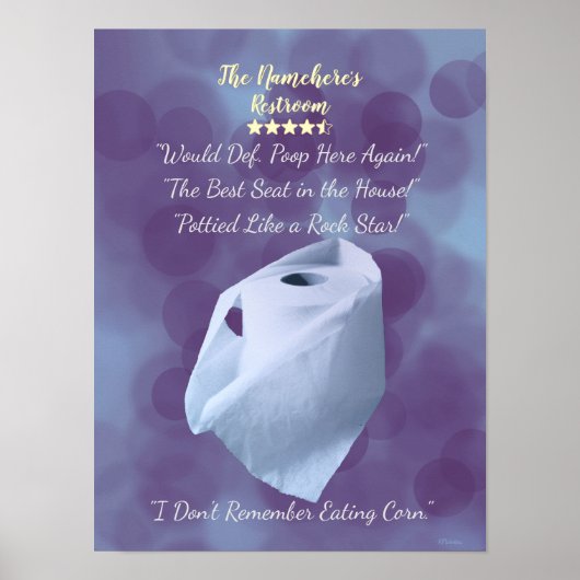 おもしろいバスルームシンボルや象徴、ウォールアート、化粧室デコール ポスター (正面)