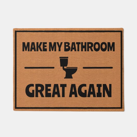 おもしろいバスルームトイレのユーモア シンプルなデザイン ドアマット (正面)