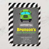 おもしろいバス誕生日のパーティの招待状 招待状 (正面/裏面)