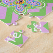 おもしろいバタフライガーデンキッズアルファベ学ット ジグソーパズル (側面)