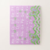 おもしろいバタフライガーデンキッズアルファベ学ット ジグソーパズル (縦)