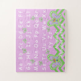 おもしろいバタフライガーデンキッズアルファベ学ット ジグソーパズル