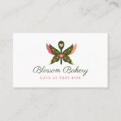 おもしろいバタフライブロッサムガーデンベーカリースプーン 名刺 (正面)