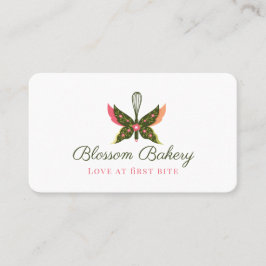 おもしろいバタフライブロッサムフローラガーデンベーカリーウィスク 名刺