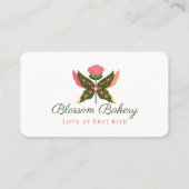 おもしろいバタフライブロッサムフローラガーデンベーカリーカップケーキ 名刺 (正面)