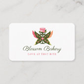 おもしろいバタフライブロッサムフローラガーデンベーカリー 名刺 (正面)